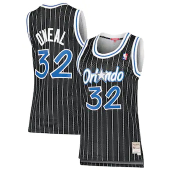 womens mitchell and ness shaquille oneal black orlando magi-357
